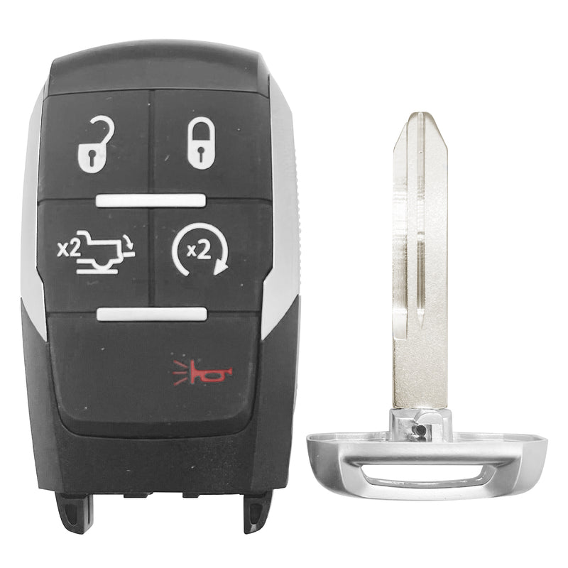 New Key For Ram 2500 3500 4500 5500 2019 -2022 5 Buttons  GQ4-76T SKU: KR-D5RH