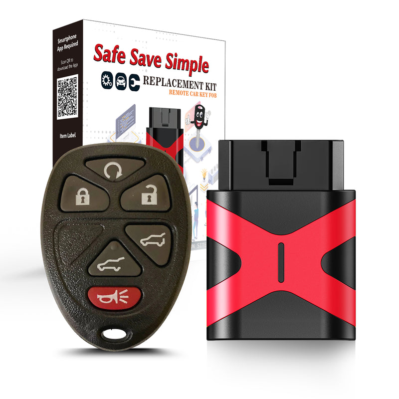 Simple Key Fob Keyless Entry Remote , Replacement for Chevy Traverse 2007-2016 Tahoe Suburban GMC Acadia Yukon Cadillac Escalade OUC60270 OUC60221 SKU: KPRO+C3RD-C4RC-C5RA-C6RA