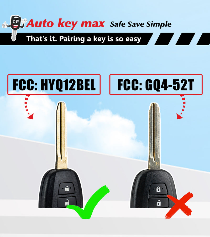 2 DIY Programmer Kit for 2013-2015 Toyota Rav4 2014-2016 Prius C V Camry,HYQ12BEL H Chip SKU: KPRO+T3SC-T4SC