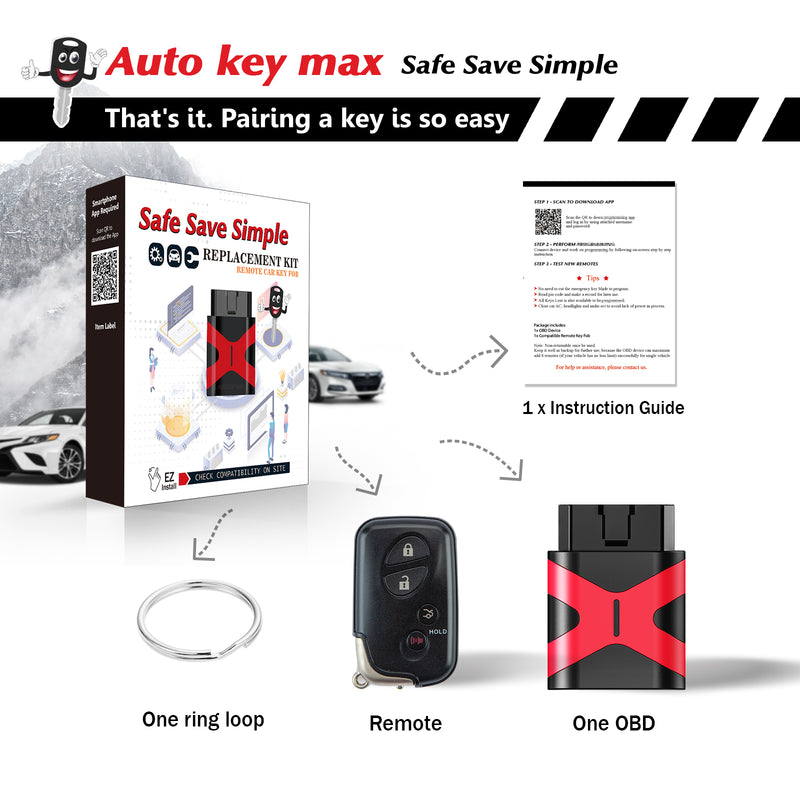 Car Keys and Fob for Lexus ES GS is LS Smart Remote HYQ14AAB 271451-0140 SKU: APRO+L4RA