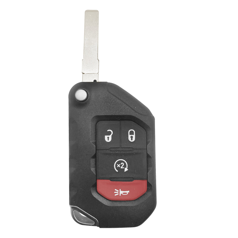 Key Fob for 2018-2020 JEEP Wrangler JK Gladiator Flip Remote OHT1130261 SKU: KR-D4RJ 433MHZ