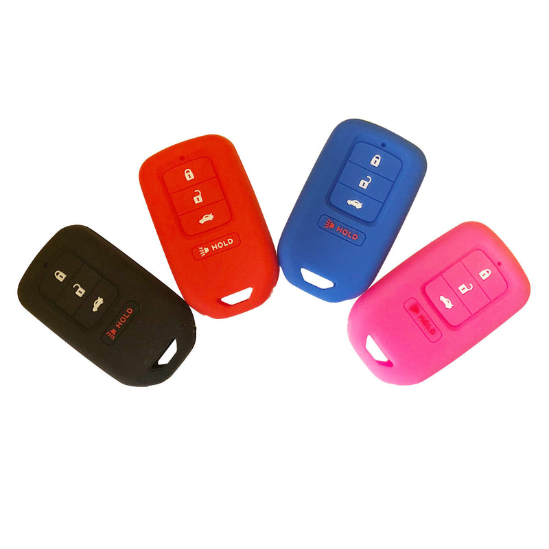 2Silicone Remote Key Skin Protector Cover Case Fob Shell For Honda Accord Civic