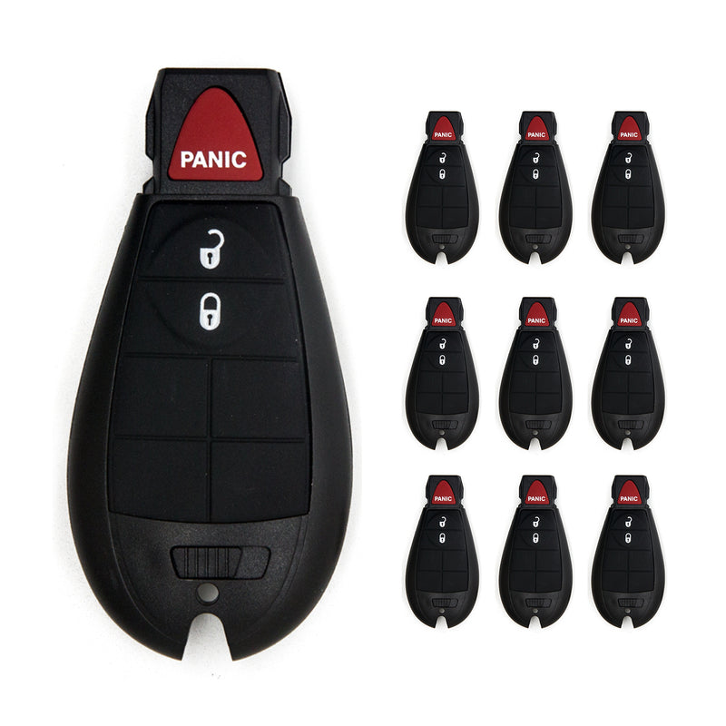 LOT of 10 NEW 3btn Replacement Key Fob Keyless Entry Remote Beeper for Fobik