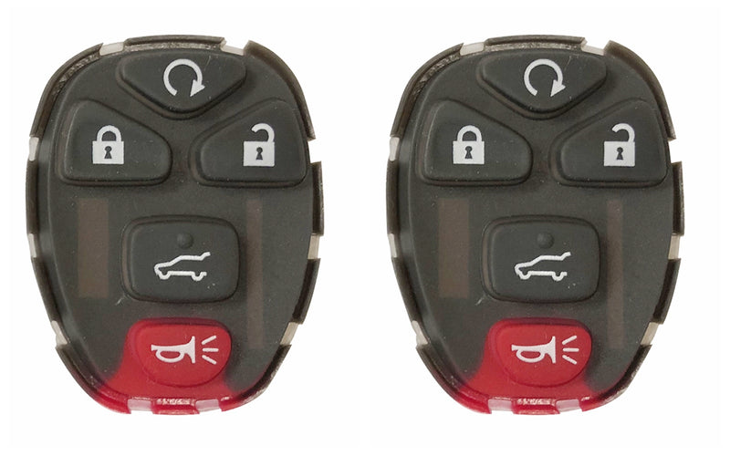 2PCS Keyless Remote 5 Button Key Pad Rubber for Buick LaCrosse Chevrolet Malibu
