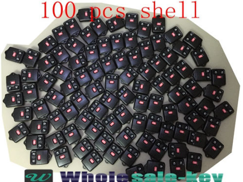 LOT 100 x BRAND NEW FORD 3 BUTTON KEY KEYLESS REMOTE FOB SHELL CASE + RUBBER PAD