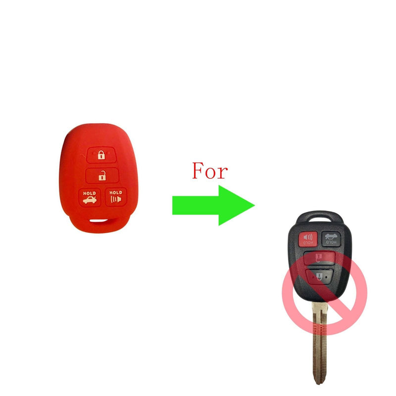 Keyless remote key fob cover Skin Jack protector For Toyota HYQ12BDM HYQ12BEL