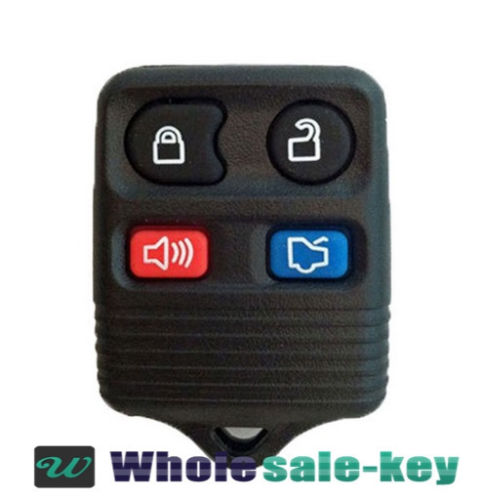 LOT 100 x BRAND NEW FORD 4-BUTTON KEY KEYLESS REMOTE FOB SHELL CASE + RUBBER PAD
