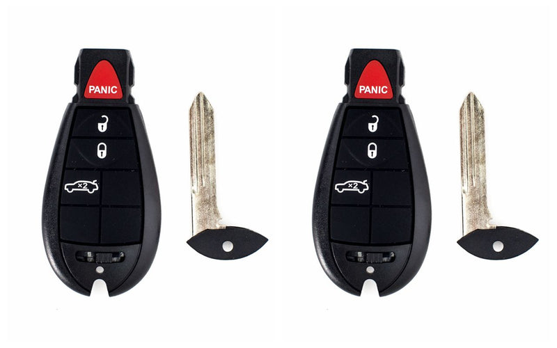 2 New Replacement Uncut Key Fob Keyless Entry Remote Transmitter for Fobik Trunk D4RA 433MHZ
