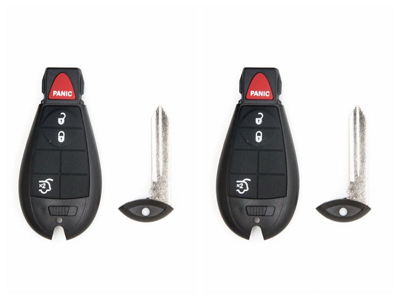 2 Pack New Jeep Grand Cherokee Commander Keyless Remote Fobik Key Fob FBK22 D4RC 433MHZ