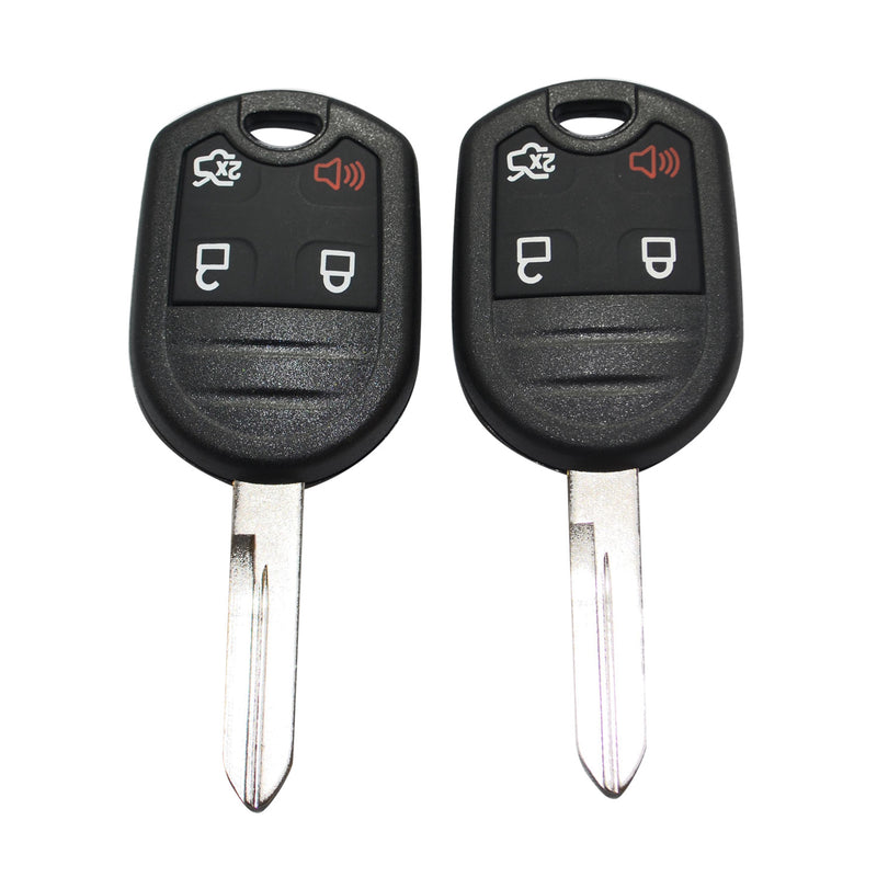 2 New Uncut Remote Head Ignition Key Keyless Entry Car Combo Transmitter Fob 4b