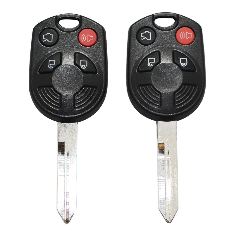 2 Remote Key For Ford 40 Bit Head Keyless Entry Transmitter Uncut Blade 4 Button F4SA 315MHZ