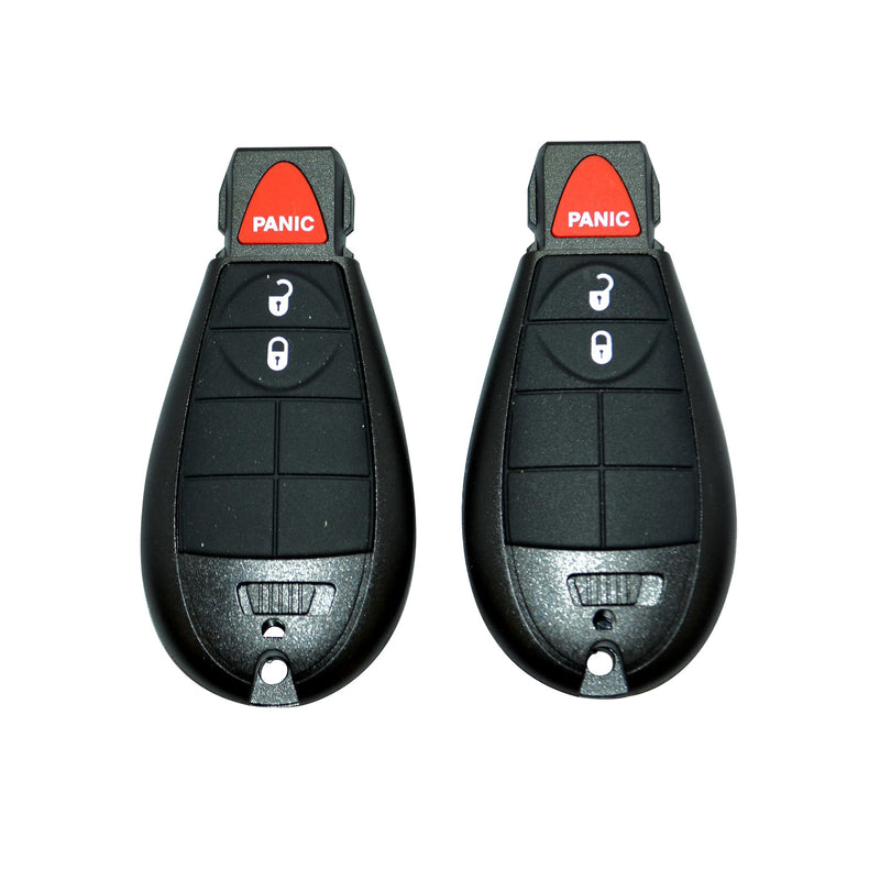 2 New Uncut Replacement Key Fob Keyless Entry Remote Transmitter for Fobik + Key