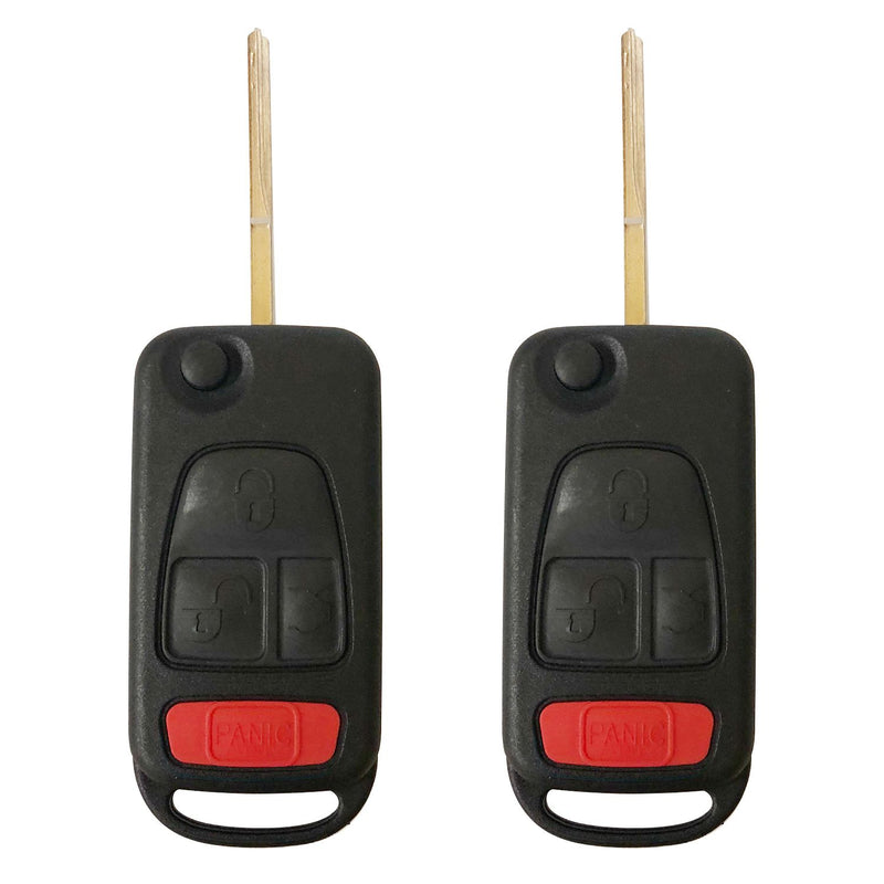 2X New replacemen Mercedes Benz ML 320 430 500 Key Fob CASE Shell and Blade