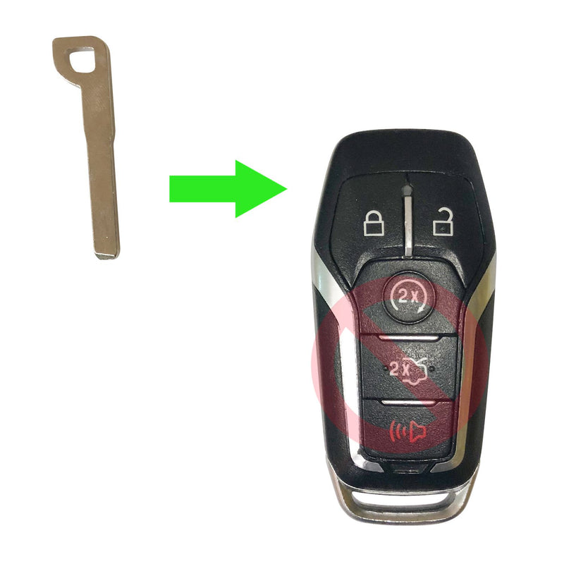 New Smart Remote Key Keyless Replacement Uncut Blade Blank For Ford Lincoln