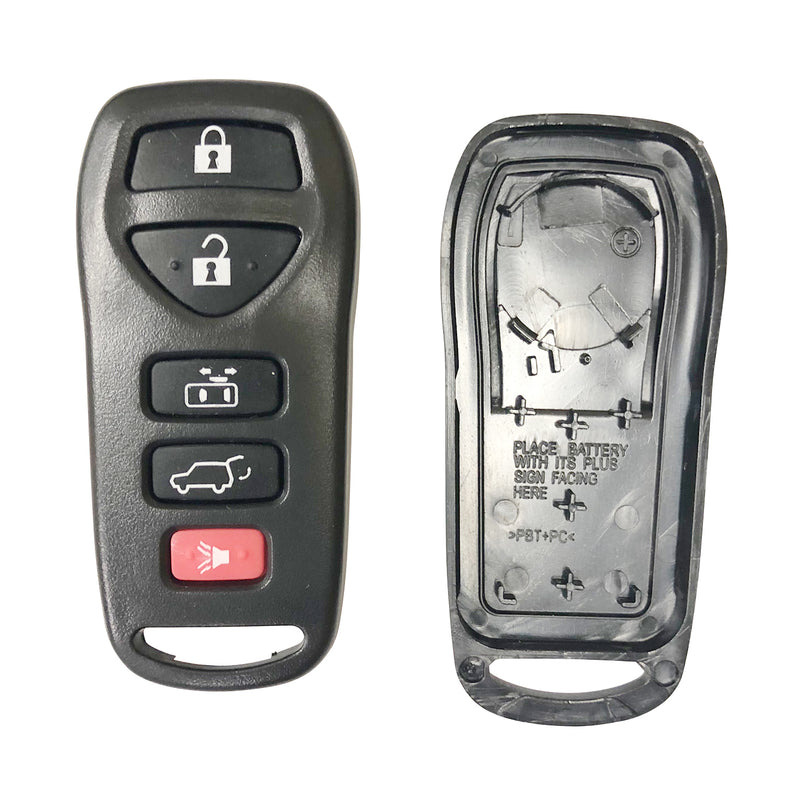 for 2004-2009 Nissan Quest Remote Car Key Fob 5b Shell Pad Case 5 Button SKU: KS-NISSAN-A03