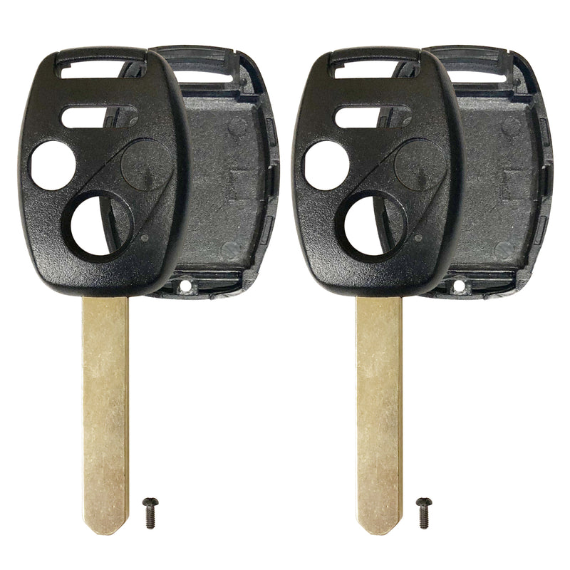 2 New replacement Remote Key Fob Shell Case for 04-12 Honda Accord Civic Pilot