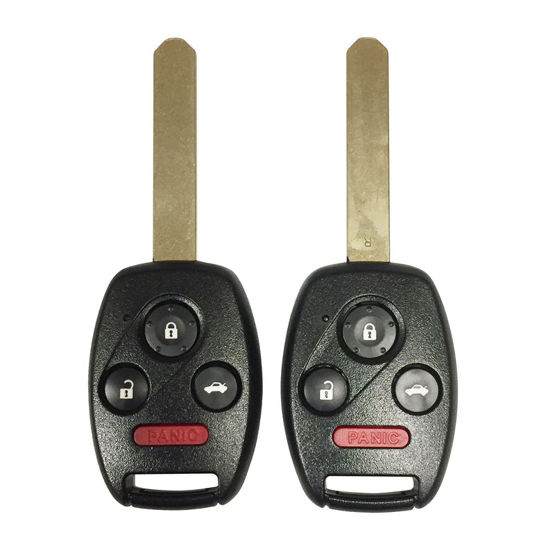 2 New Uncut Key Keyless Entry Car Remote Transmitter For Honda Accord 2003-2007