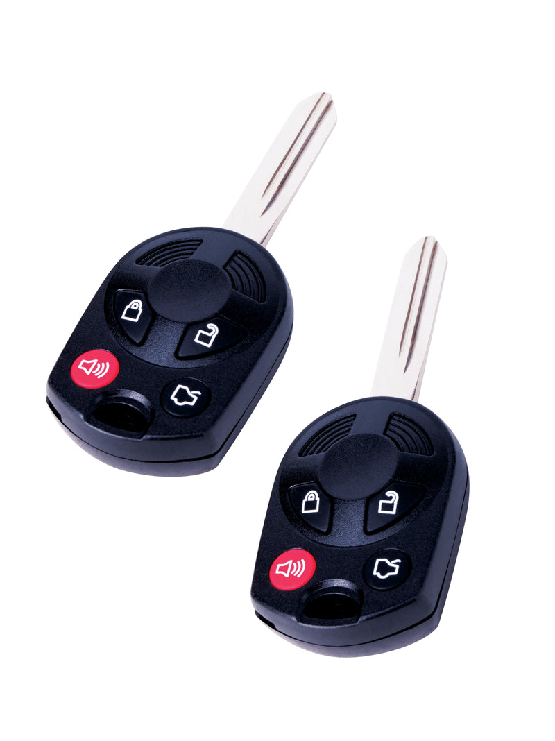 2 Remote Key For Ford 80 Bit Head Keyless Entry Transmitter Uncut Blade 4 Button